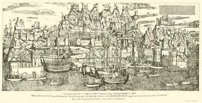 Poging tot bestorming van Aden door de Portugezen onder Alboquerque in 1513 door English School